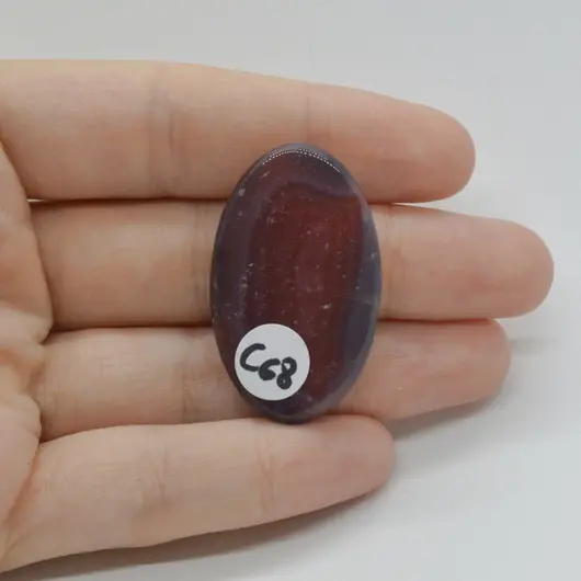Cabochon Agat Botswana Portocaliu 37x23x6mm C68, imagine 2