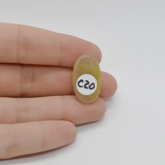 Cabochon Cuart Rutilat 23x14x6mm C20, imagine 2