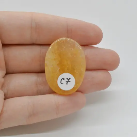 Cabochon Aventurin Galben 33x23x7mm C7, imagine 2
