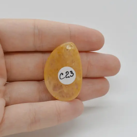 Cabochon Aventurin Galben 34x22x8mm C23, imagine 2