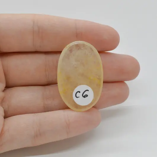 Cabochon Aventurin Galben 34x23x7mm C6, imagine 2
