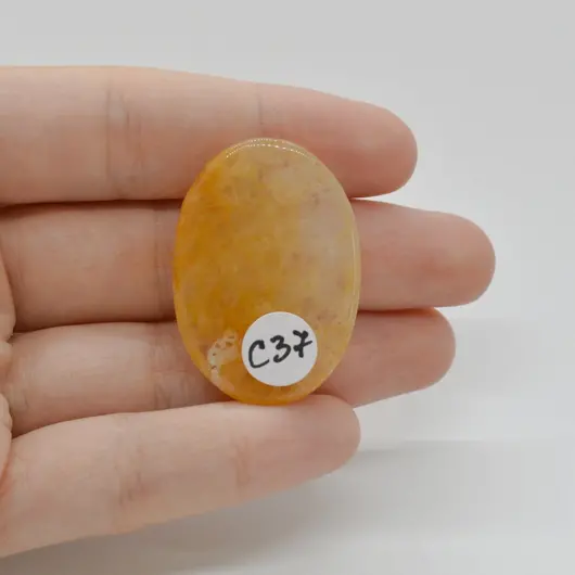 Cabochon Aventurin Galben 36x25x8mm C37, imagine 2