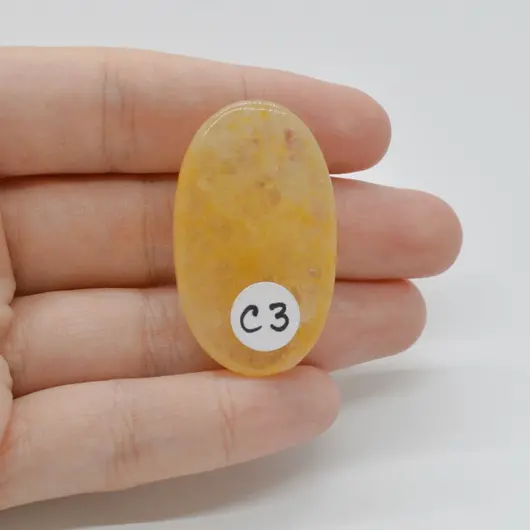 Cabochon Aventurin Galben 40x24x8mm C3, imagine 2
