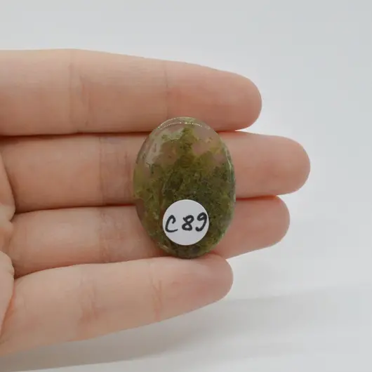 Cabochon Agat Moss Indonezia 31x22x5mm C89, imagine 2