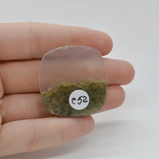 Cabochon Agat Moss Indonezia 35x34x5mm C52, imagine 2