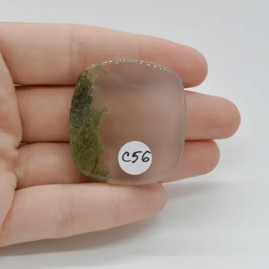 Cabochon Agat Moss Indonezia 38x35x7mm C56, imagine 2