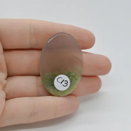 Cabochon Agat Moss Indonezia 40x27x6mm C13, imagine 2