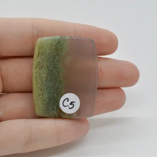 Cabochon Agat Moss Indonezia 40x32x6mm C5, imagine 2