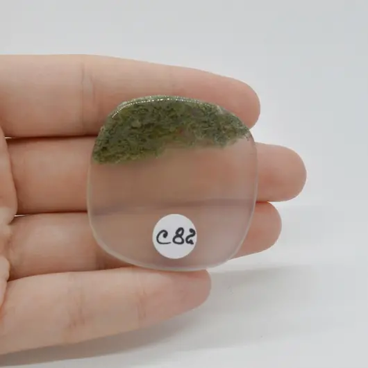 Cabochon Agat Moss Indonezia 40x39x5mm C82, imagine 2