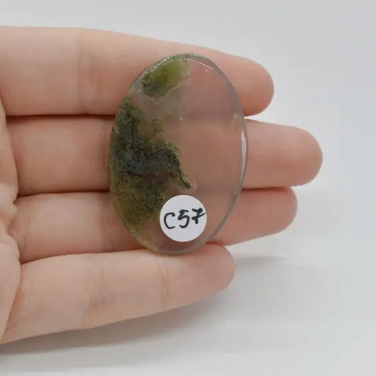 Cabochon Agat Moss Indonezia 43x30x6mm C57, imagine 2