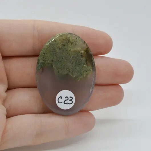 Cabochon Agat Moss Indonezia 43x31x6mm C23, imagine 2