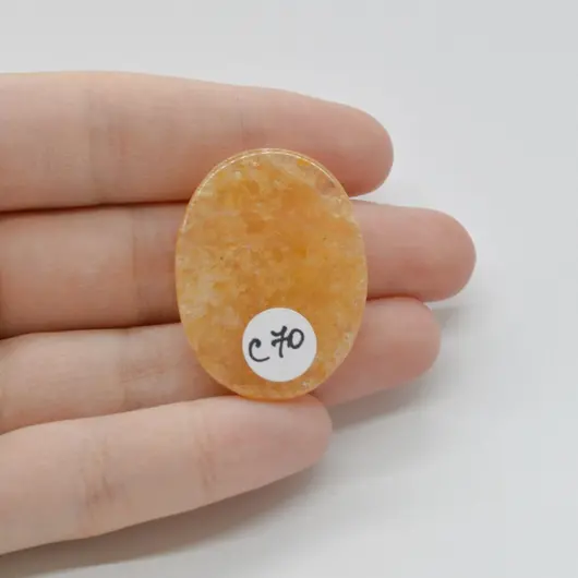 Cabochon Aventurin Galben 35x26x6mm C70, imagine 2