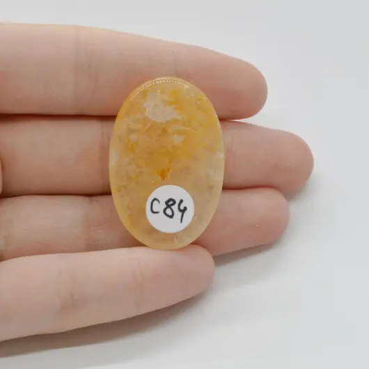 Cabochon Aventurin Galben 36x24x7mm C84, imagine 2