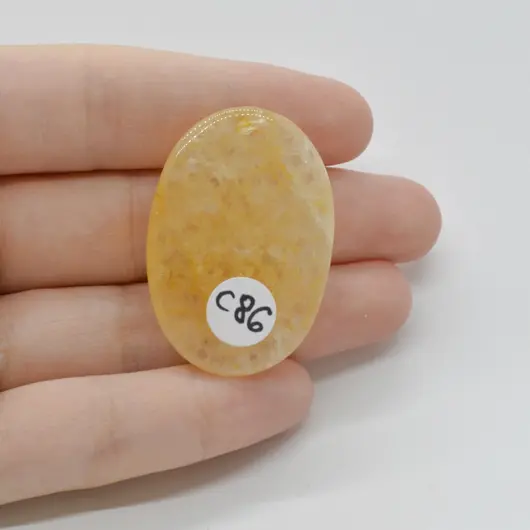 Cabochon Aventurin Galben 39x27x8mm C86, imagine 2