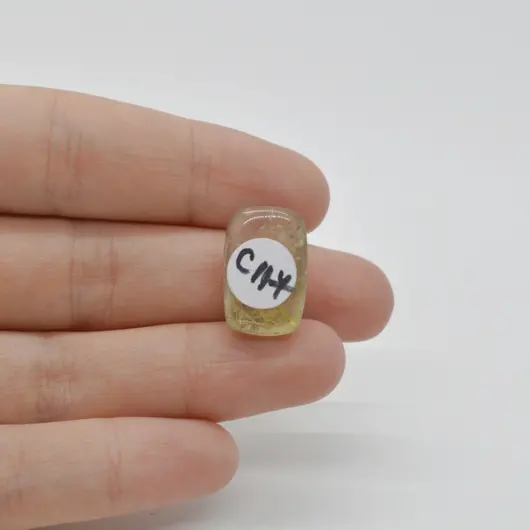 Cabochon Cuart Rutilat 19x12x8mm C117, imagine 2