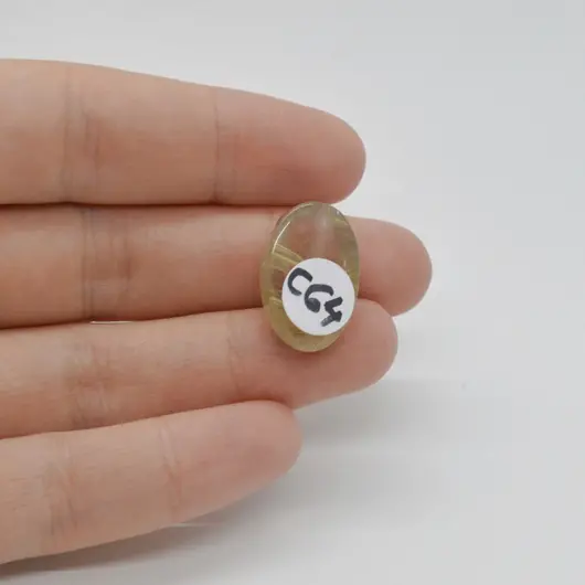 Cabochon Cuart Rutilat 20x13x8mm C64, imagine 2