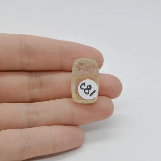 Cabochon Cuart Rutilat 22x14x8mm C81, imagine 2