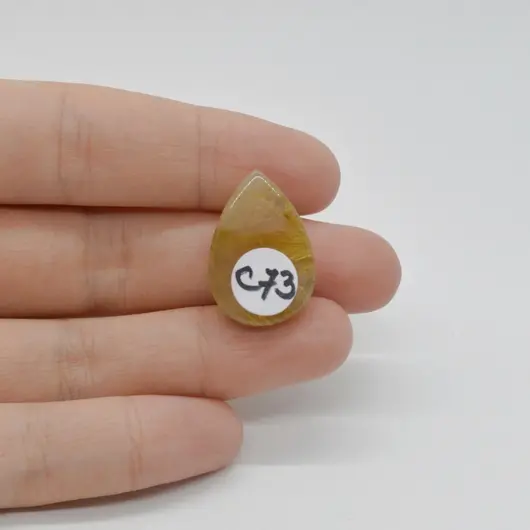 Cabochon Cuart Rutilat 23x16x7mm C73, imagine 2