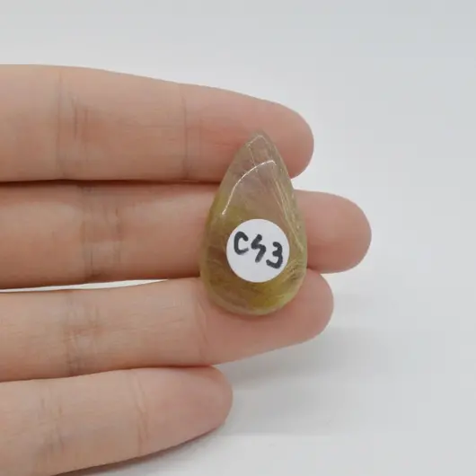 Cabochon Cuart Rutilat 30x17x8mm C43, imagine 2