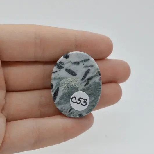Cabochon Hornblend 34x26x6mm C53, imagine 2