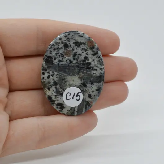 Cabochon Hornblend 42x32x5mm C15, imagine 2