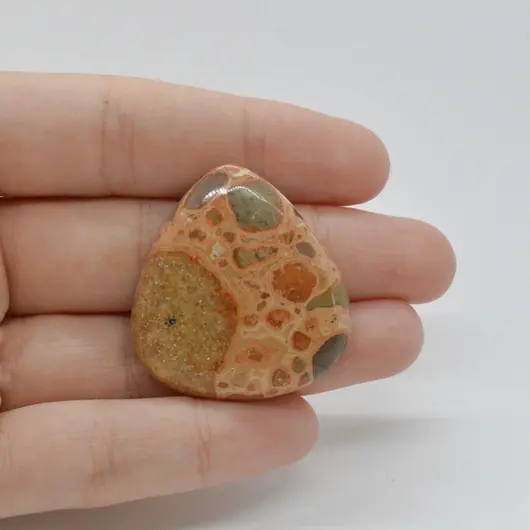Cabochon Jasp Leopard 35x33x6mm C32
