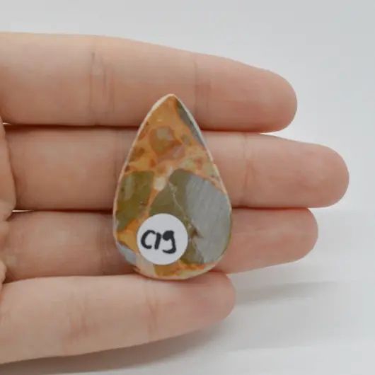 Cabochon Jasp Leopard 37x24x6mm C19, imagine 2
