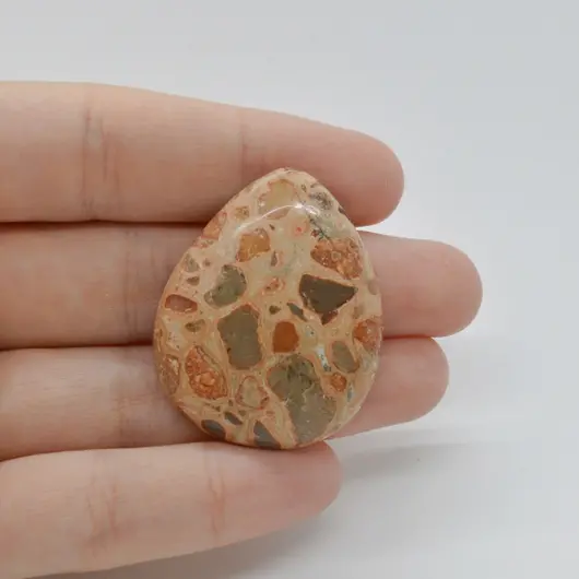 Cabochon Jasp Leopard 37x30x6mm C91