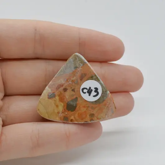 Cabochon Jasp Leopard 37x33x8mm C43, imagine 2