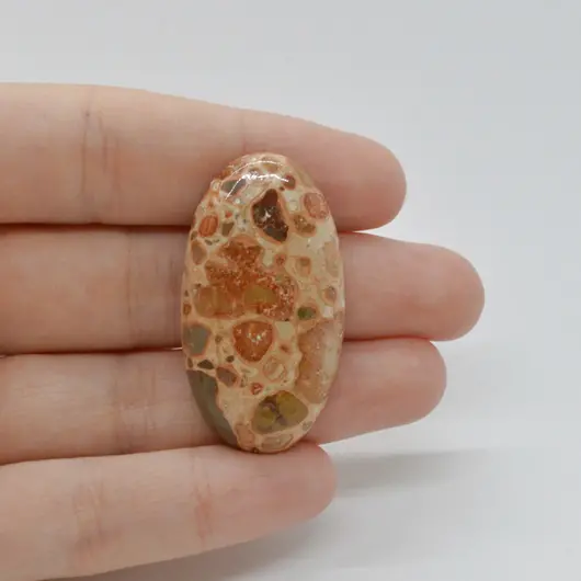 Cabochon Jasp Leopard 39x22x6mm C14