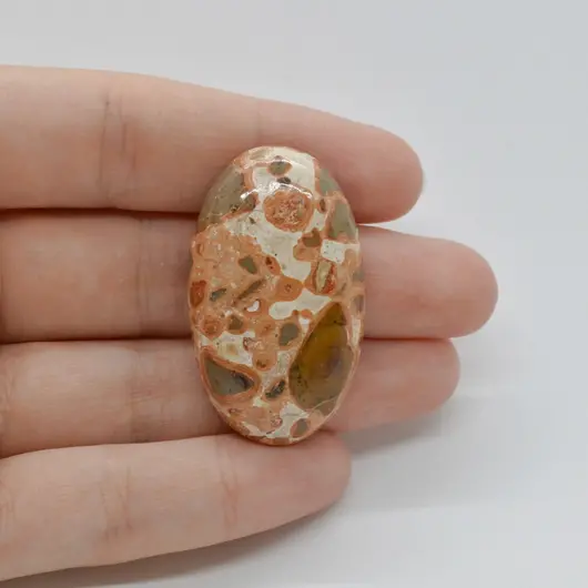 Cabochon Jasp Leopard 39x23x8mm C76