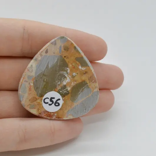 Cabochon Jasp Leopard 41x40x5mm C56, imagine 2
