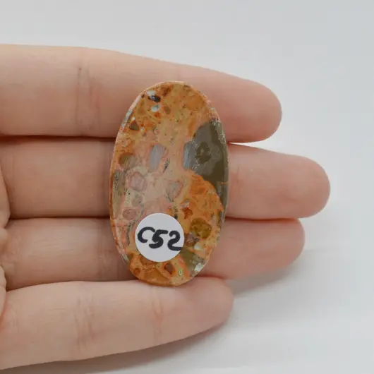 Cabochon Jasp Leopard 42x24x6mm C52, imagine 2