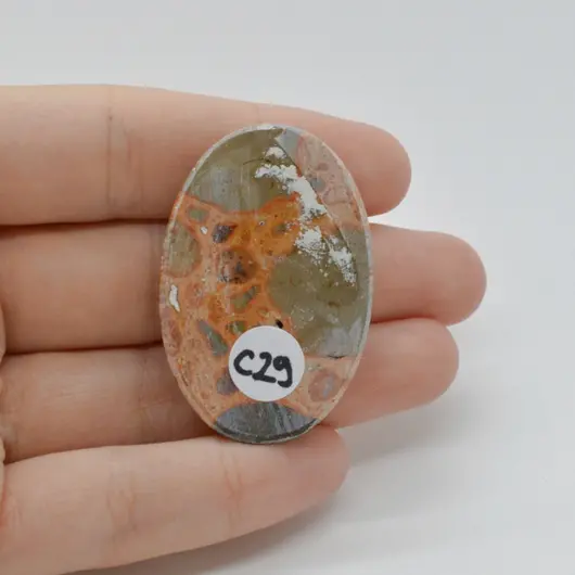 Cabochon Jasp Leopard 42x28x6mm C29, imagine 2