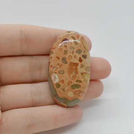 Cabochon Jasp Leopard 45x25x6mm C69