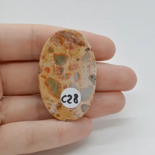 Cabochon Jasp Leopard 45x29x7mm C28, imagine 2