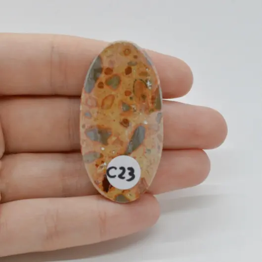 Cabochon Jasp Leopard 48x25x6mm C23, imagine 2