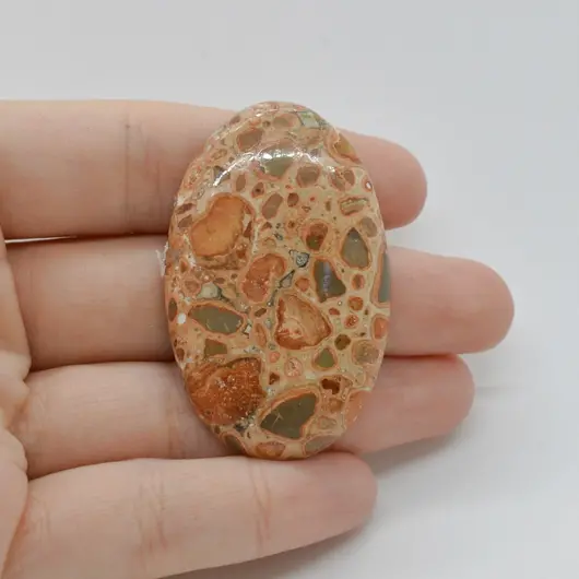 Cabochon Jasp Leopard 48x30x6mm C15
