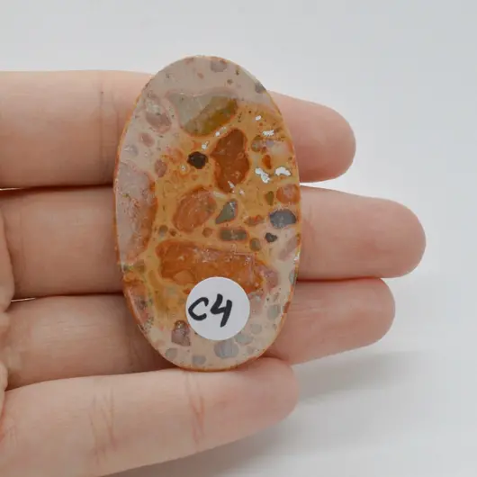 Cabochon Jasp Leopard 50x30x7mm C4, imagine 2