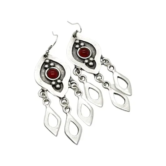 Cercei din cupru argintat talisman model 8
