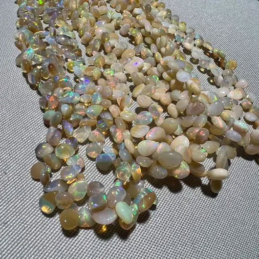 Sirag briolete opal etiopian de foc galben, 5-8mm, culoare 2, 40cm