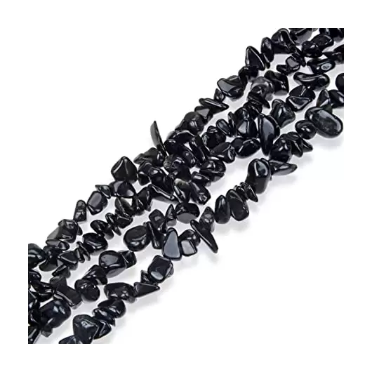Sirag obsidian negru chipsuri 80cm