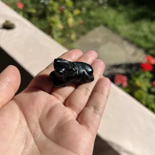 Bivol obsidian gravat manual, 40mm, imagine 3