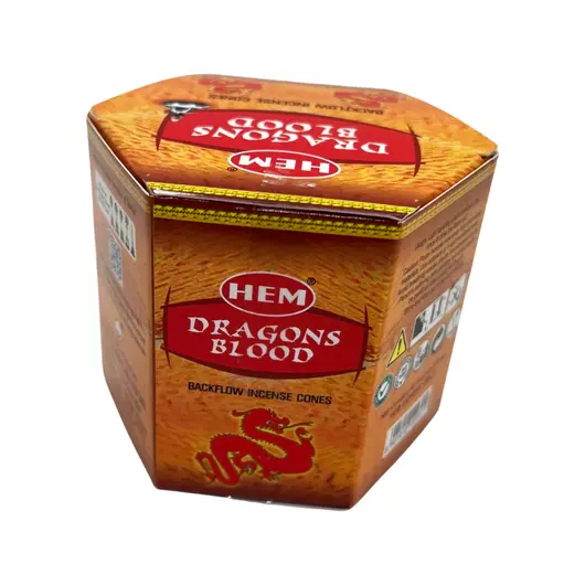 Conuri parfumate HEM Dragons Blood, backflow - 40 buc
