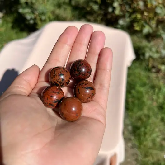 Sfera obsidian mahon, 20mm, imagine 2