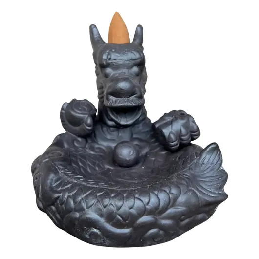 Suport ardere conuri parfumate cascada - backflow, Dragon cu perla, imagine 2