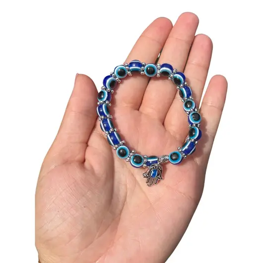 Bratara cu Ochiul lui Horus si Mana Fatimei (Hamsa), model 6, imagine 4