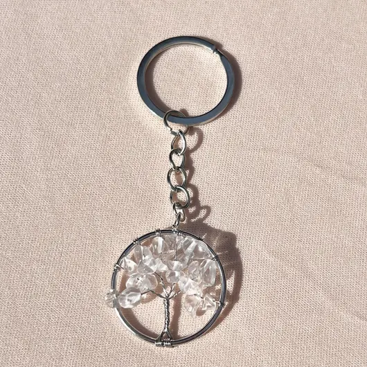 Breloc pomul vietii cristal de stanca, 30mm