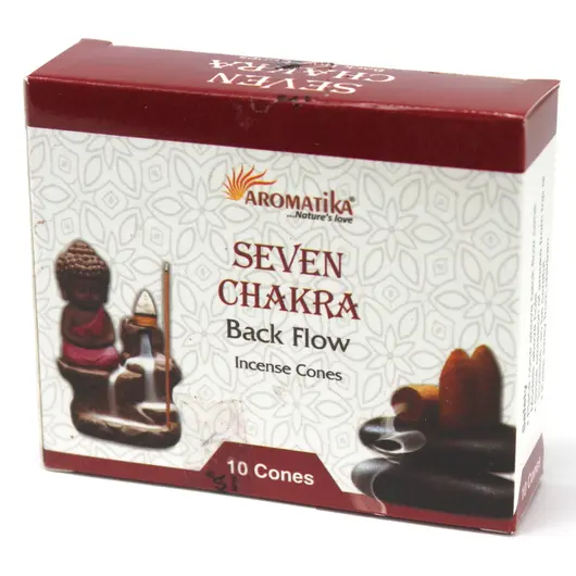 Conuri parfumate Aromatika fumigatie backflow - 7 Chakra, 10 buc