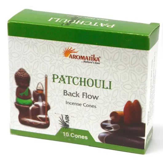 Conuri parfumate Aromatika fumigatie backflow - Patchouli, 10 buc